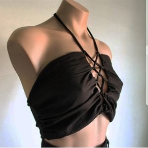 🌞🐚Summer Tings Collection// Black Strappy top